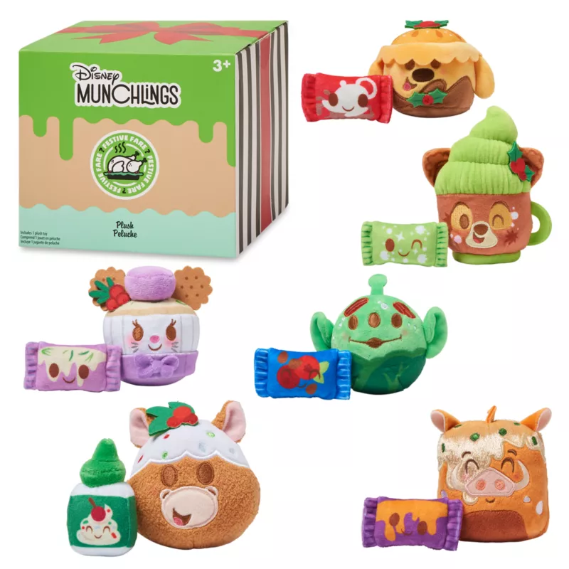 Disney Munchlings Festive Fare Mystery Micro Soft Toy 3 Disney Munchlings Festive Fare Mystery Micro Soft Toy