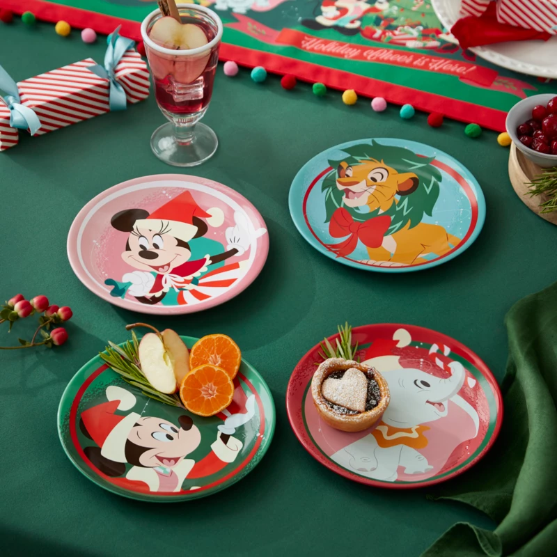 Mickey And Friends Festive Plates, Set Of 4 4 Mickey And Friends Festive Plates, Set Of 4 - Image 2