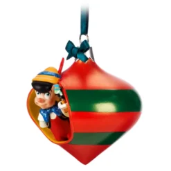 Pinocchio And Jiminy Cricket Open Globe Sketchbook Ornament -Toys Store 437107256205 2