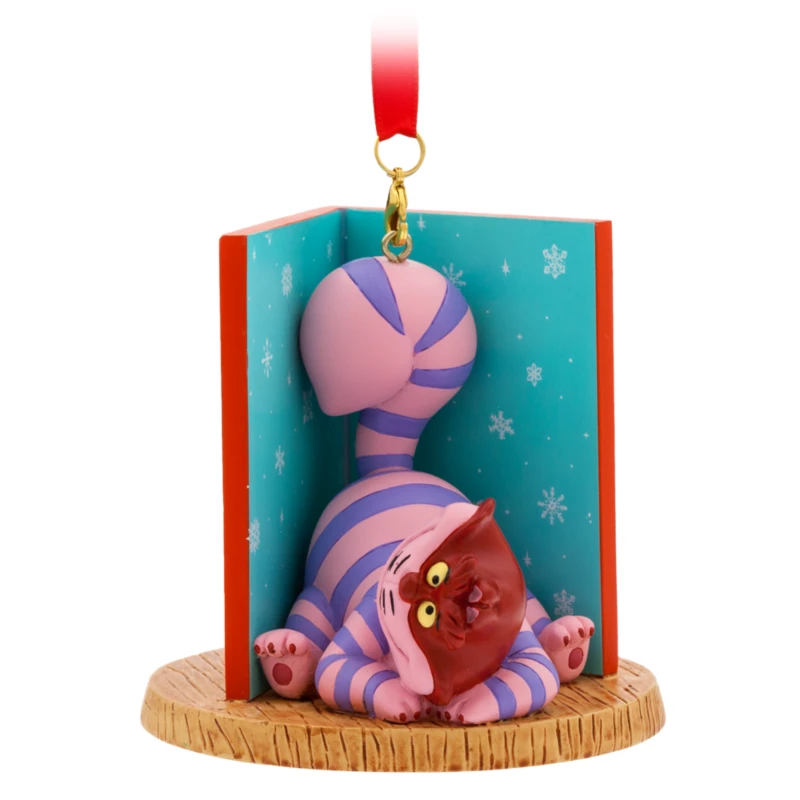 Cheshire Cat Festive Book Ornament, Alice In Wonderland 4 Cheshire Cat Festive Book Ornament, Alice In Wonderland - Image 2