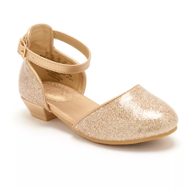 Disney Princess Golden Glitter Shoes For Kids 3 Disney Princess Golden Glitter Shoes For Kids