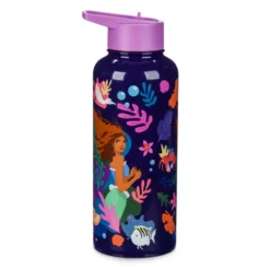 Disney Store The Little Mermaid Stainless Steel Water Bottle With Built-In Straw, Live Action Film -Toys Store 465023952260 3