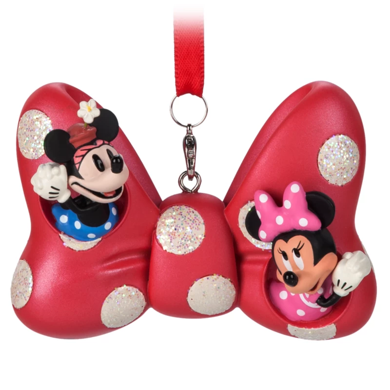 Disney Store Minnie Mouse Bow Hanging Ornament 3 Disney Store Minnie Mouse Bow Hanging Ornament