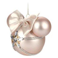 Minnie Mouse Icon Rose Gold Glass Ball Hanging Sketchbook Ornament -Toys Store 465064196791 2