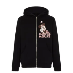 Minnie Mouse Customisable Zip Front Hooded Sweatshirt For Adults