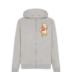 Winnie The Pooh Customisable Zip Front Hooded Sweatshirt For Adults
