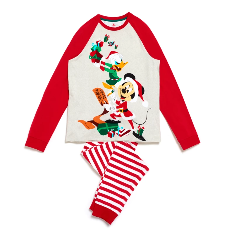 Mickey Mouse And Donald Duck Holiday Cheer Cotton Pyjamas For Adults 3 Mickey Mouse And Donald Duck Holiday Cheer Cotton Pyjamas For Adults