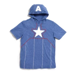 Captain America Hooded T-Shirt For Adults